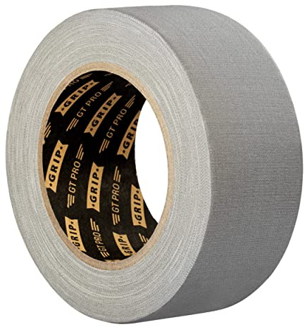 GRIP Eventbasics GT PRO Tape - Premium Gewebeband matt 50 mm x 25 m - grau | Gaffa Tape matt, sehr formanpassungsfähig, hohe Klebkraft, extrem reißfest, beschriftbar, 3 Wochen rückstandsfrei ablösbar