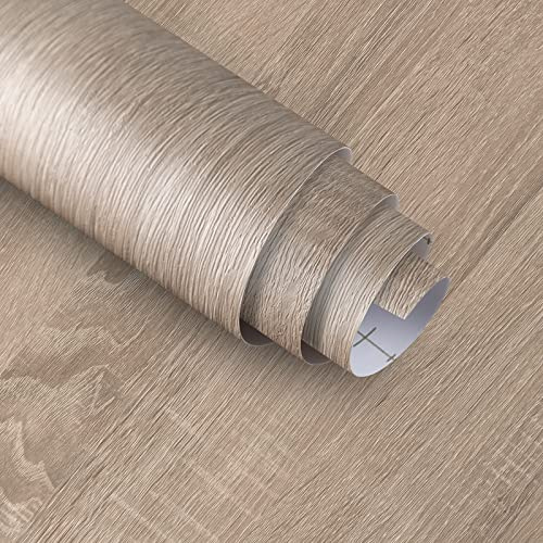 Boobest 23.6x 196.8 Natural Gray Oak Contact Paper for Cabinets Wood Textured Wallpaper Peel and Stick Kitchen Bathroom Wallpaper Vintage Wood Grain Vinyl Wrap Self Stick Wall Paper Renter Friendly