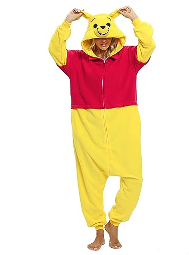 LBJR Erwachsene Cosplay Schlafanzug Tierkostüme Jumpsuit Onesie Nachtwäsche Overall Fasching Karneval Halloween Pyjama