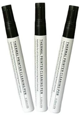 Perfeclan 3-teiliger Thermodrucker-Reinigungsstift, universeller Wartungs-Alkoholstift, Druckkopf-Reinigungsstift, Reparaturstifte für Thermodrucker