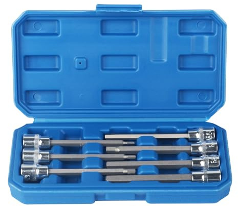 110mm Long 7pcs 3/8 HEX BIT Socket Set 3-10mm Allen Key