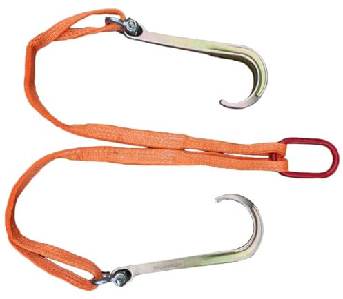 Obstacle car 3T J Hook Long Shank - Carpeta de amarre de cadena de remolque con ganchos de agarre en el extremo - Doble cabeza, Obstáculo Car Avería Transporte de automóviles Cadena de remolque, for r