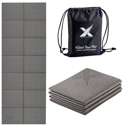 XN8 Sports Foldable Yoga Mat – Non-Slip, Eco-Friendly, Lightweight, Portable with Carrying Strap, Perfect for Home, Gym, and Travel Workouts, 72 Length