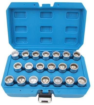 Outil D'extraction De Boulon 20 Pièces Dissolvant D'écrou De Boulon à Percussion Outil De Douille D'extracteur De Retrait D'écrou De Roue En Acier Au Chrome Vanadium Pour L'installation