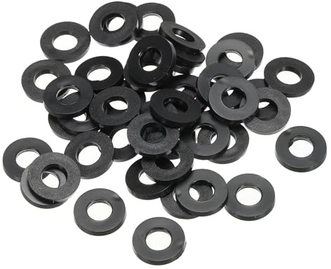 PATIKIL Arandela Plana de Goma M8, Paquete de 120 Unidades 8mm ID 16mm OD 2mm de Grosor Junta Espaciadora de Sellado para Grifo Tubo de Agua Manguera Sujetador Perno, Negro