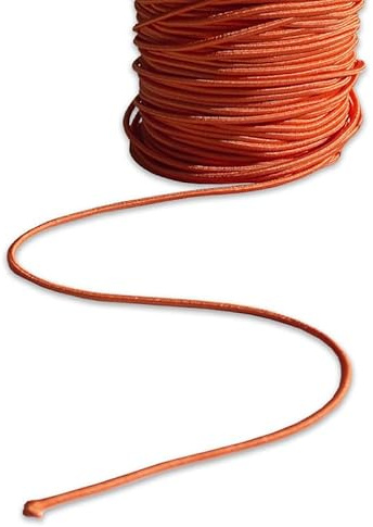 Orange 3mm Elastic Cord Round Stretchy Thread Hat Elastic Cord Thin Elastic Beading String For Masks Hats Jewellery Crafts Hair Accessories Threading Tags (Orange - 3mm - 1 Meter)
