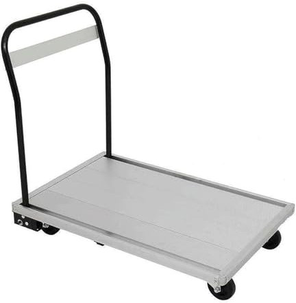 XCHSXYL Plattformwagen Pritschenwagen Aluminium-Plattformwagen Tragender Klappwagen Mobiler Metallwagen Tragbarer Pritschenwagen (Silber S)