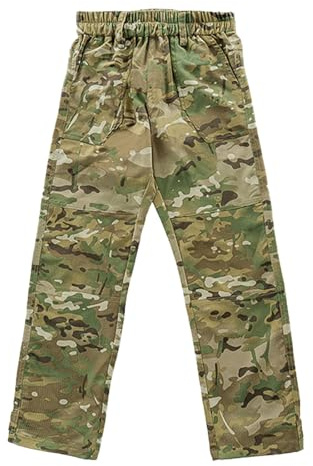 QIYUANT Bambini Set di Maglietta e Pantaloni Tattica Maniche Corte Airsoft Militare Estate Combattimento Caccia Escursionismo Campeggio per Ragazzi e Ragazze (CP/Pantaloni, L)