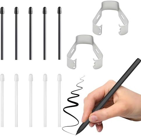 （10 Stiftspitzen） Ersatzstiftspitzen für Remarkable Marker Stylus,10 Stiftspitzen in Schwarz und Weiß, 2 mit Werkzeug zum Entfernen der Spitze Remarkable 1/2/Marker/Marker Plus & Boox Pen2 Pro/Boox