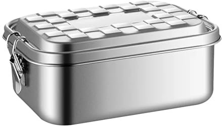 Lunch Box - Boîte à déjeuner en acier inoxydable | Containers alimentaires pour camping, voyage et école | Conteneurs en métal avec liquide Tiffin Box Leak-Proof Metal Lunch Containers Portable