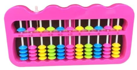 TOTIKI Arithmetisch Abakus 11 Reihen 5 Perlen Kunststoff Abakus Mathematik Lernen Abakus Chinesischer Rechner Zählwerkzeug Pädagogisches Werkzeug Berechnungswerkzeug(Pink)
