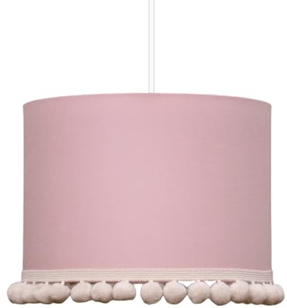 youngDECO® Hängelampe 1xE27, Lampenshirm aus Baumwollstoff Ø28cm, Pendelleuchte für Kinderzimmer und Babyzimmer, Hergestellt in der EU