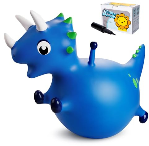 Vastoy Animal Hopper for Kids 4 5 6 7 8 Years - Inflatable Bouncy Dinosaur, Inflatable Ride-on Toy with Pump, Bouncy Dinosaurs for Children Age 4-8 Years, Indoor & Outdoor Ride-on Gift for Children