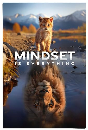 Poster, Mindset is Everything, Hobbyraum, Bilderdruckpapier, 91,5 x 61