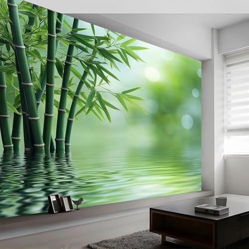 Fotomurales Decorativos Bambú Papel Pintado 400x280 cm 3D Mural Bambú Chino Murales Póster Pared No Tejido Dormitorio Salón Paredes Decoración Fotomural Panorámico q.5484