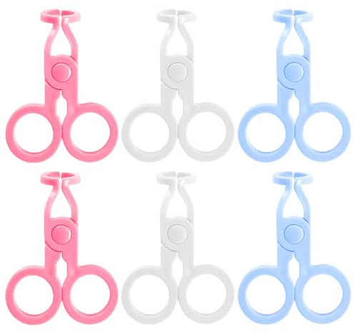 SOPOTUTU 6 Pinzas para Lentes de Contacto Portátil, Removedor de Lentes Duras y Blandas, Accesorio Compacto y Ligero para Uso Diario, Colores, Kit de 6 Piezas