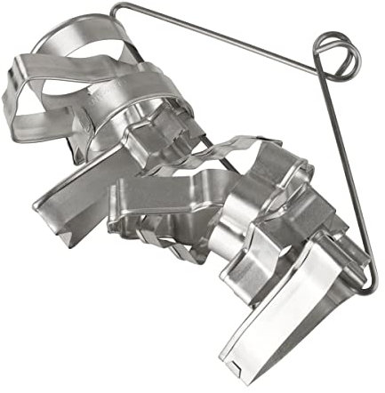 Zenker 10er Ausstecher-Set, Ausstecher mit unterschiedlichen Weihnachtsmotiven, Set für Kekse und Plätzchen, Farbe: silber, Menge: 1 x 10er Set