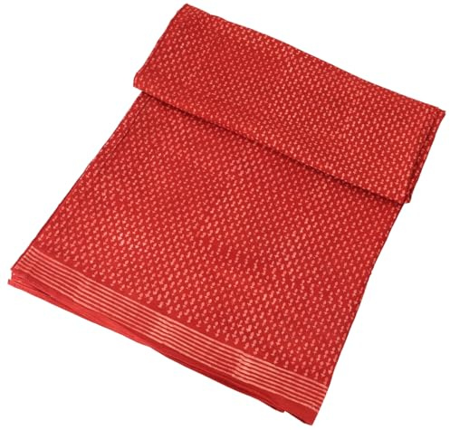 GURU SHOP Blockdruck Tagesdecke, Bett & Sofaüberwurf, Handgearbeiteter Wandbehang, Wandtuch - Design 30, Size:Double 225x275 cm