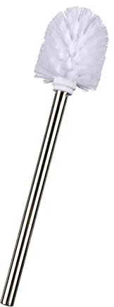 WENKO WC-Bürste mit Edelstahlstiel GlänzendØ 8 x 35 cm - Ersatz-Toilettenbürste, Edelstahl rostfrei, 8 x 35 x 8 cm, Glänzend, Edelstahl Glänzend