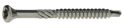 Reidl Terrassenbauschraube Bohrspitze und kleiner Zierkopf 3,2 x 35 mm Edelstahl gehärtet blank 1000 Stück