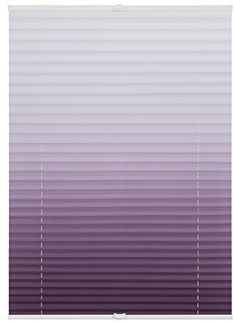 Lichtblick Plissee Klemmfix nach Maß, ohne Bohren, verspannt, lichtdurchlässig, Blickdicht, Farbverlauf Taupe Weiß,120 cm x 130 cm (B x L)