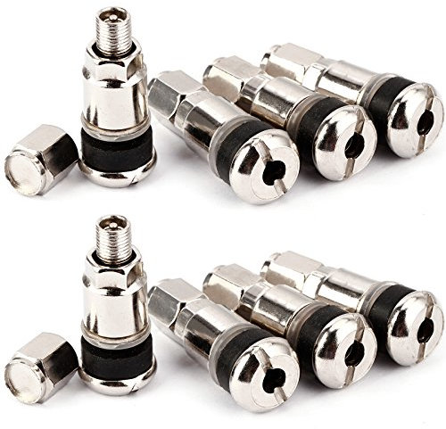 8x CHORM VERSTECKTE Universal Metallventile Stahlventile Felgenventile Alufelgen Felgen Ventile 11,3mm Aluminium-Ventil Metall-Ventil Leicht Neu
