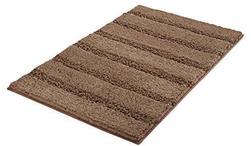 Kleine Wolke Badteppich Monrovia Kaschmirfarben 60 x 100 cm | OEKO-TEX zertifiziert, rutschhemmende Unterseite, für Fußbodenheizung, maschinenwaschbar, 100% Polyester