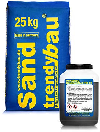 1K Pflasterfugenmörtel, feste Fuge, unkrautfreie Fugen, wasserdurchlässig - 26,2 kg Sackware - Farbe natur