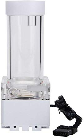 Eboxer 800L / H 8W 7V Tanque de la Bomba de Refrigeración por Agua con 4 Metros Cabeza de Bomba y LED Indicador de Alimentación G1 / 4 Rosca Disipación de Calor Rápida CPU (Blanco (17cm))