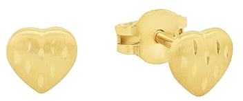 Amor Örhängen för flickor, guld 375, hjärta
