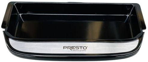 Seneca River Trading Presto 22 Griddle Drip Tray, Black, Rectangular Metal