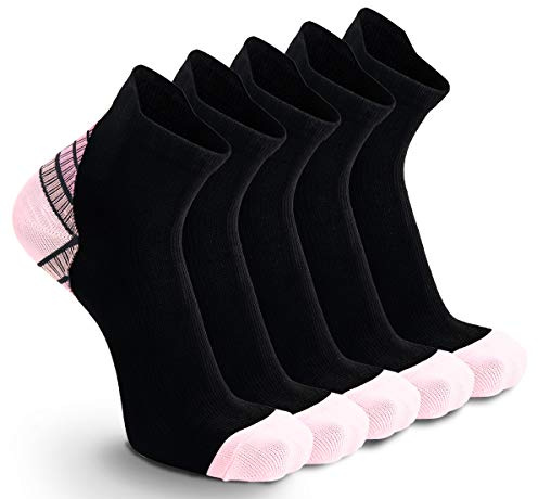 5 Paar Kompressionssocken Sportsocken Laufsocken für Herren & Damen Münner Leichtgewicht Kompressionsstrümpfe Funktionssocken Sneaker Socken