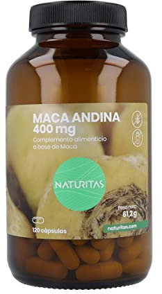 Maca Andina 120 cápsulas Naturitas Essentials | Para 2-1 meses | Dolor menstrual | SOP | Producción hormonal | Energizante