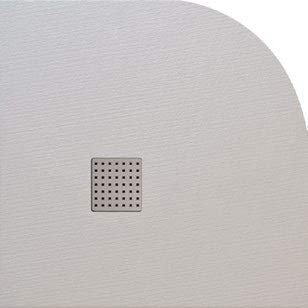 PLATO DE DUCHA RESINA SEMICIRCULAR (80 X 80, GRIS CEMENTO)