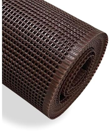 JARDIN202 - Red de Plástico para Balcones y Terrazas | MARRÓN | Seleccione Medida y Cuadrado | 1x5 m (Cuadrado: 2 cm)