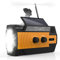 FosPower Radio d'urgence Météo 4000mAh (modèle A3) Solaire/manivelle/à Piles Chargeur de Batterie Portable avec AM/FM, Lampe de Poche LED, Alarme SOS pour la Randonnée et l'extérieur (Orange)