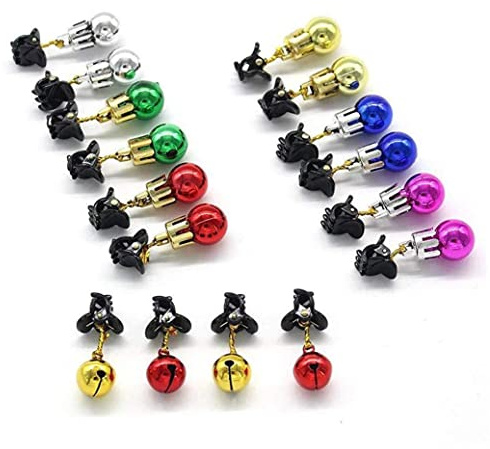 12 Stück/Set Weihnachtskugeln Weihnachten Bartlichter Bartkugel Ornamente Bartkugeln für Männer leuchten bunte Urlaubsdekoration Bartdekorationen für Männer (Stil 2)