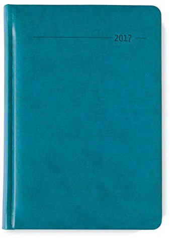 Buchkalender Tucson türkis 2024 - mit Registerschnitt - Büro-Kalender A5 - 1 Tag 1 Seite - 416 Seiten - Tucson-Einband - Alpha Edition