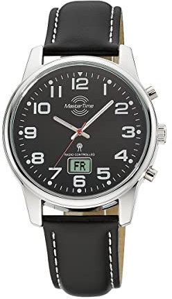 Master Time Funk Quarz Herren Uhr Analog mit digitalem Datum mit Leder Armband MTGA-10816-21L