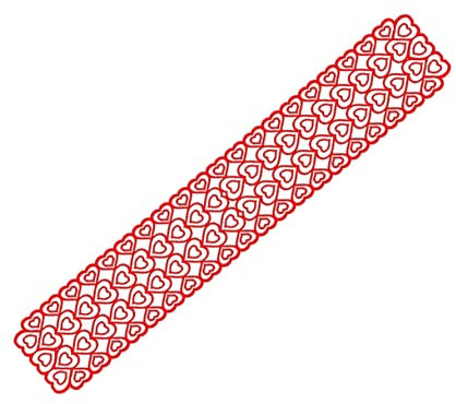 Ciieeo Tischdecke in Herzform Zum Valentinstag Tischläufer Aus Spitze Einzigartiges Design für Zuhause und Restaurant