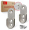 LouMaxx Kleiderstange Halterung 2er Set robuste Kleiderstangenhalter Zinkdruckguss, vernickelt - Kleiderstangen Halterung Schrank für ovale Schrankrohre 15 mm, Schrankrohrlager inkl. Schrauben