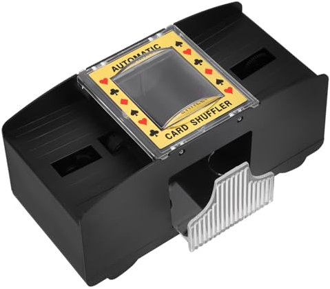 Vaguelly Mélangeur Automatique De Cartes Électrique pour 2 Jeux Outil De Mélange pour Joueurs Machine à Mélanger pour Soirées Équipement De Jeux De Poker Mélangeur De Cartes Pratique