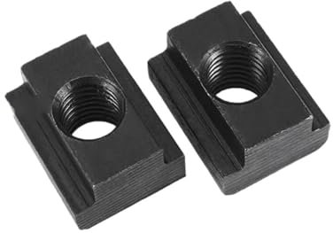 AYYSSM T-Nutenstein mit schwarzer Oxidoberfläche und durchgehendem Gewinde(M12 (2Pcs))