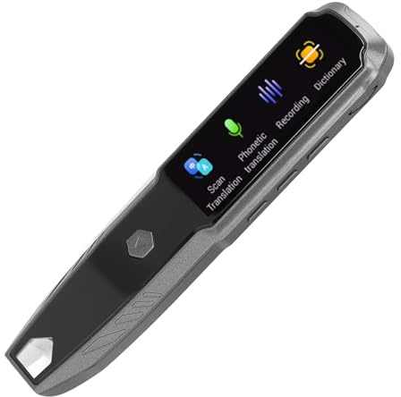 Scannender Wörterbuchstift, Intelligenter Digitaler OCR-Stiftleser mit 2,22-Zoll-LCD-Display, Sprachübersetzungsstift, Tragbarer Offline-Online-Stiftscanner für Lernbesprechungen