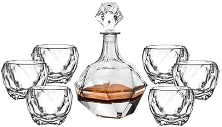 ZZTWER Decanter per Vino Rosso da 800 ml, Set di Decanter Generico, Decanter per Vino Trasparente per Decanter in Vetro da Cucina per Bar di casa