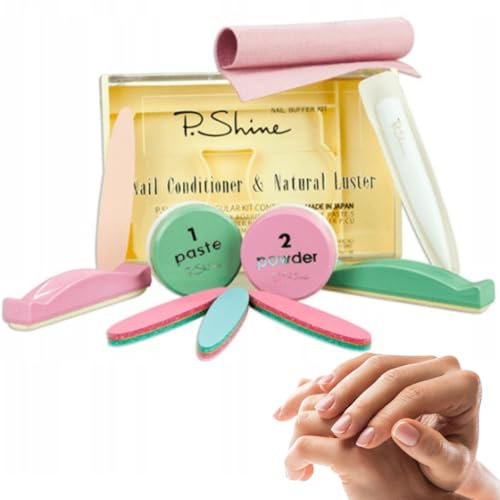 GASHIO® P.SHINE - Set manicure giapponese per rigenerare le unghie e rafforzare la lamina ungueale, trattamento di riparazione, kit per unghie sane Premium