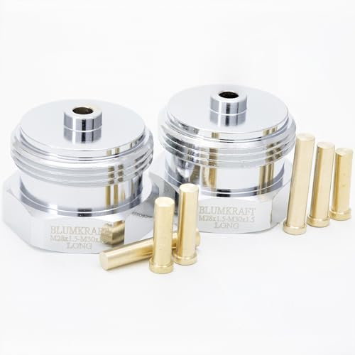 BLUMKRAFT 2 Stück Metalladapter für Sam, MMA und Remagg Heizkörper M28 x 1,5 auf M30 x 1,5 für Thermostat/Thermostatkopf M30 x 1,5 männlich (M28 lang)