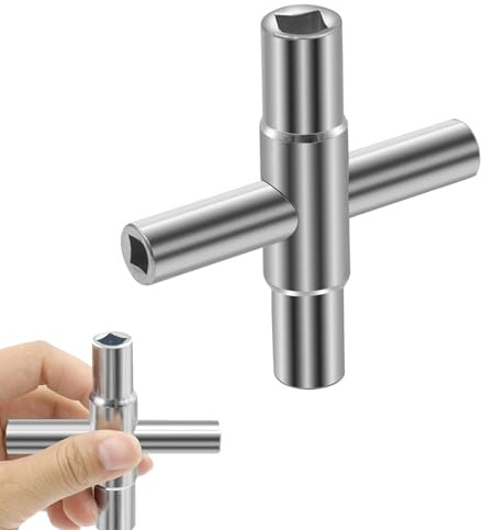 Fyrkantsnyckel, multifunktionsnyckel 4-vägs innermått 6,5 mm/7 mm/8 mm/9 mm ventilationsnyckel 4 kantsnyckel, omkopplingsnyckel för ellåda, gas, vatten, elmätare, låda, skåp