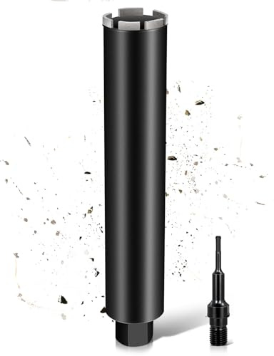 L460mm Diamantbohrkrone | 1 ¼ UNC Aufnahme | ⌀51mm mit Turbo | mit SDS-PLUS | 2200U/min für Kernbohrgeräte Kernbohrkrone Kernbohrer Nassbohrkrone Trockenbohrkrone für Beton Mauerwerk Stein Granit