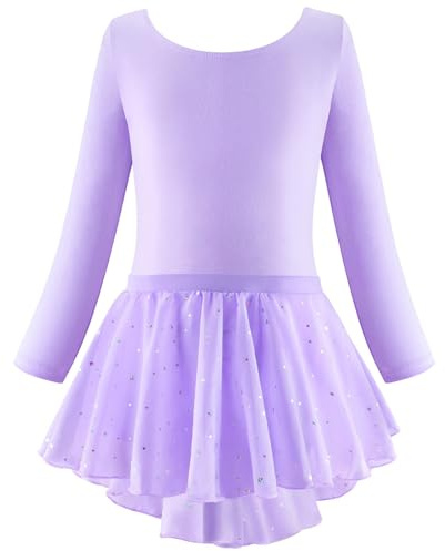Generisch Vestito festivo ragazza a maniche lunghe gonna a balletto, abiti da ballo, tutu per ballerina, bambina natale ragazza